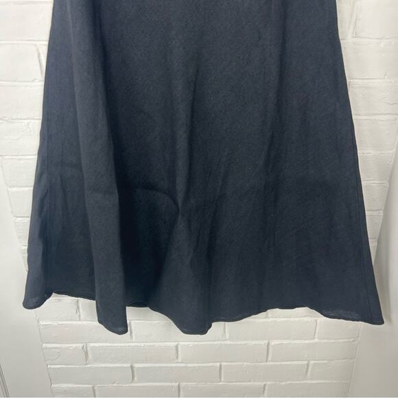Vintage Talbots Black Irish Linen Skirt Size 10 - Picture 5 of 8